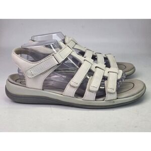 Orthofeet Amalfi Women's Sandals Size 9.5 B White Comfort Leather Diabetic Shoes